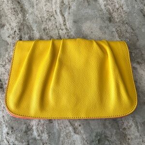 Baekgaard Yellow Foldover Clutch